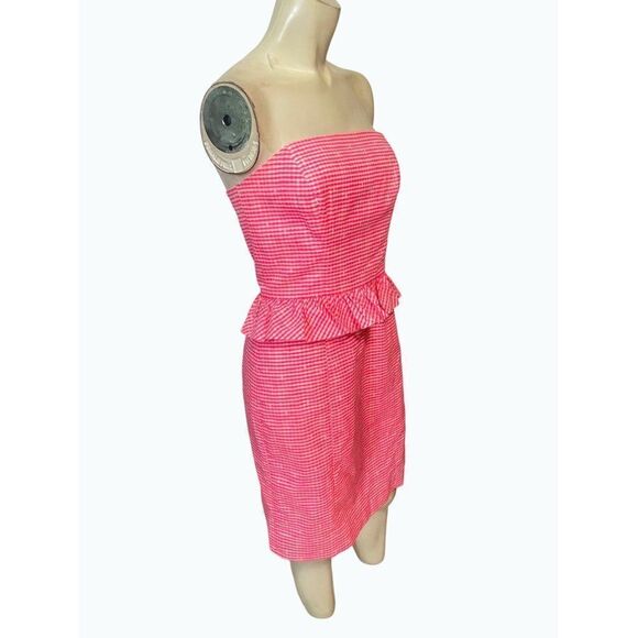 Lilly Pulitzer Fiesta Pink Pretty GignhamâLowe Dress 2 - Picture 4 of 7